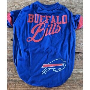 Buffalo Bills Dog Shirt Size L NFL Football Pet Jersey Blue Dogs Pets Mafia